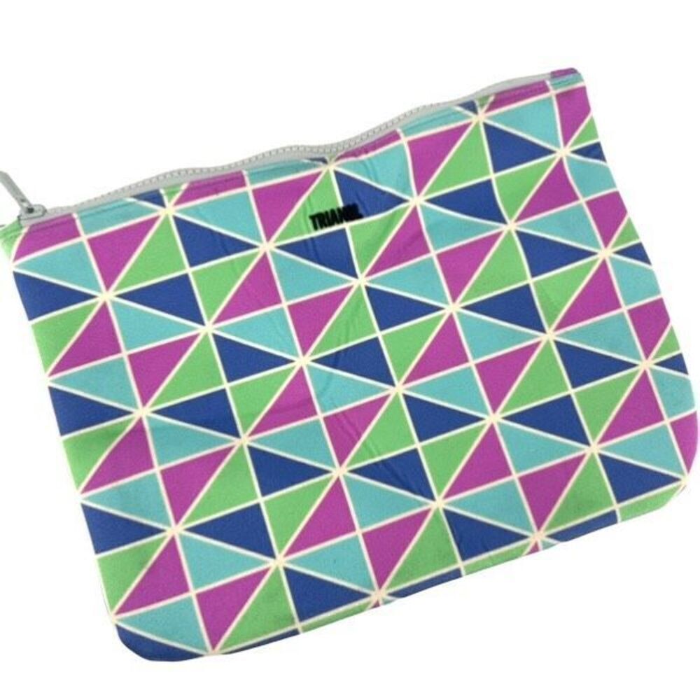 Triangl Nylon Boho Neoprene Zip Toiletry Swim Pouch Bag Only Aztec Pink Blue